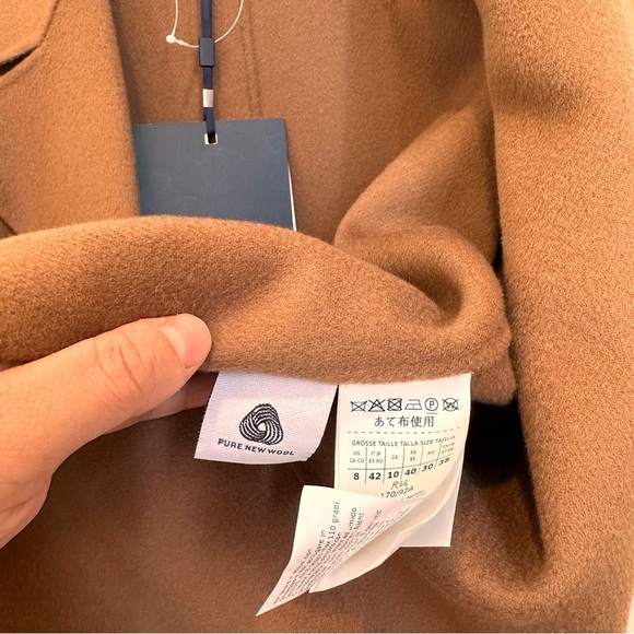 Retail$ 1,360 NWT 'S Max Mara Double Breasted Virgin Wool Pea Coat Sz:US8 - Picture 14 of 17